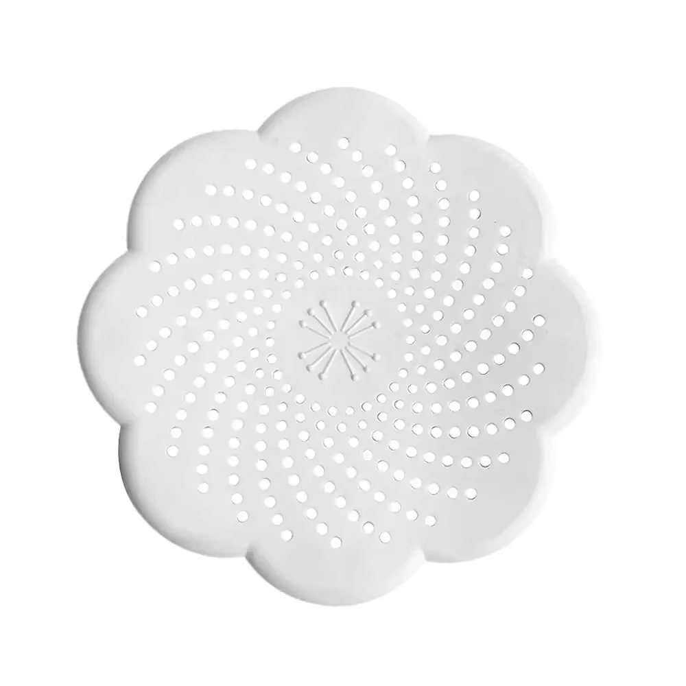 Couvercle de drain de sol en silicone en forme de fleur, crépine d'évier en maille, anti-blocage des