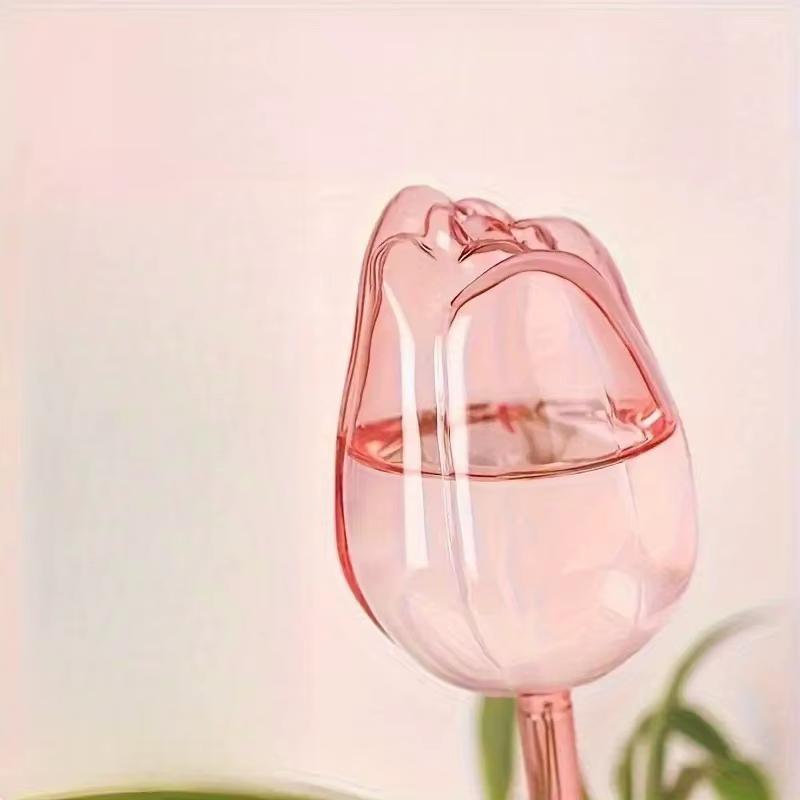 Boules d'arrosage pour plantes en forme de tulipe rose, adaptées aux plantes d'intérieur et d'extéri