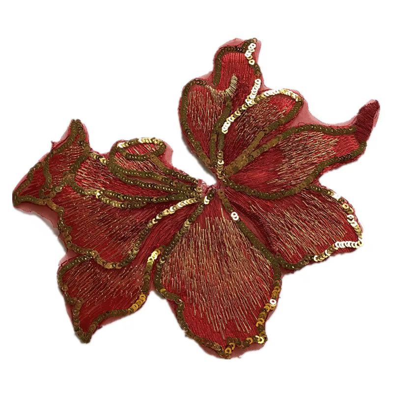 Patch brodé de fleurs cousues, 1 pièce, tissu en dentelle appliqué, bricolage, robe, chapeau, sac, j
