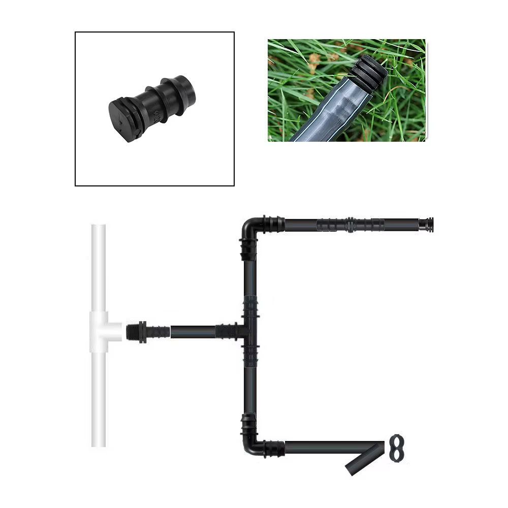 2pcs 25mm 1 "PE tuyau connecteur eau de jardin mini tuyau d’irrigation goutte à goutte connecteur de
