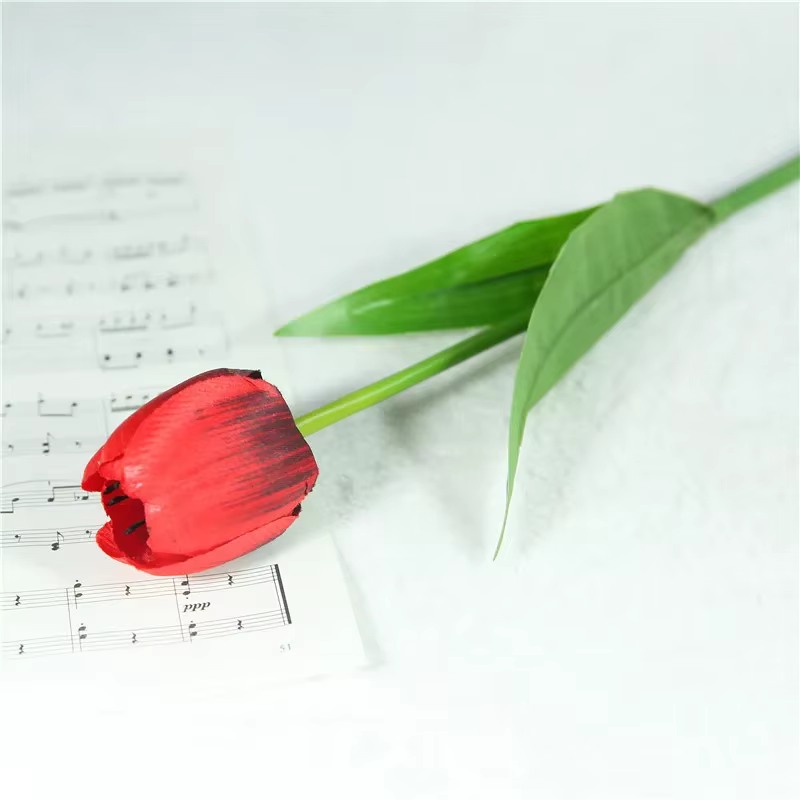 Mini fleur de calla de tulipe au toucher réel, bouquet de fleurs artificielles pour mariage, fête, d