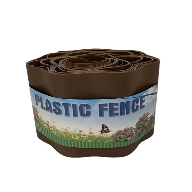 1pcs Brown Plastic Fence Field Garden Fence Isolation Strip Divider Strip Lawn Edge Border Suitable 