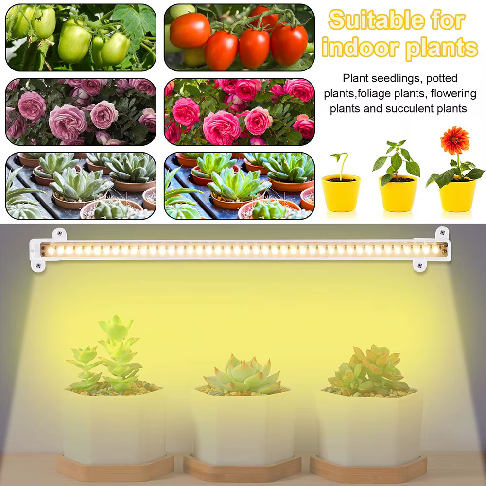 Bande Lumineuse de Croissance LED USB pour Plantes d'Nik, 1/2/3/4 Têtes, Lampe Phyto Complète à Inte