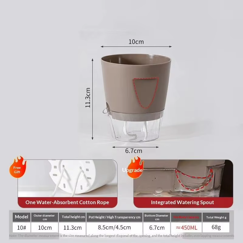 Nouveaux pots auto-arrosants pour plantes d'intérieur, jardinières modernes en plastique pour orchid