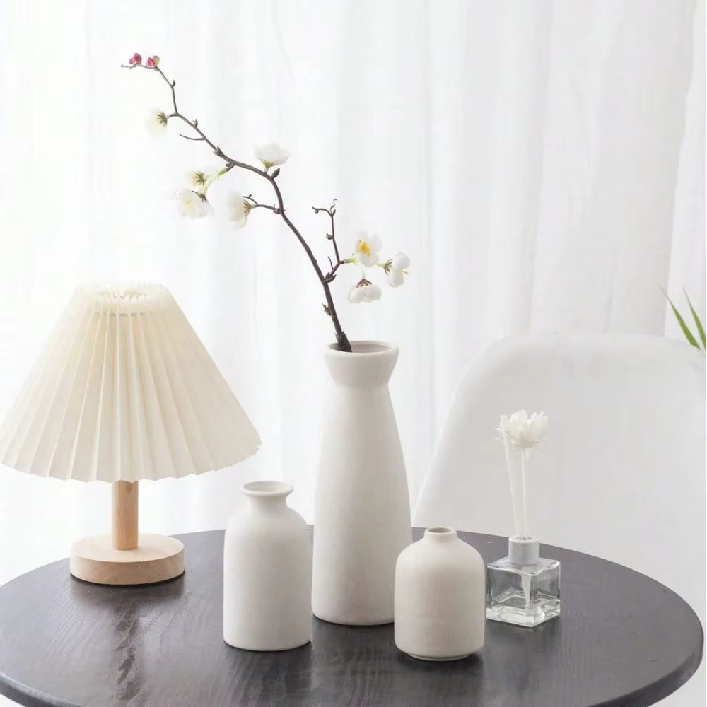 Ensemble de Vase en céramique bohème 3 pièces, Vase de décoration de maison de ferme bohème moderne,