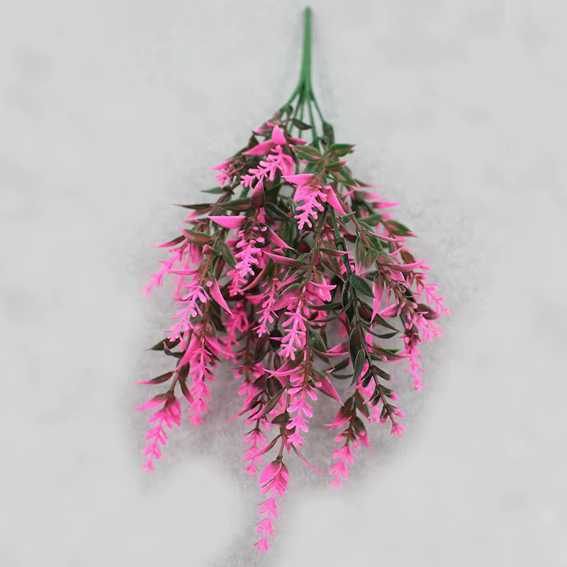 Fleurs artificielles bon marché en plastique lavande fausses plantes herbe mariage maison jardin déc