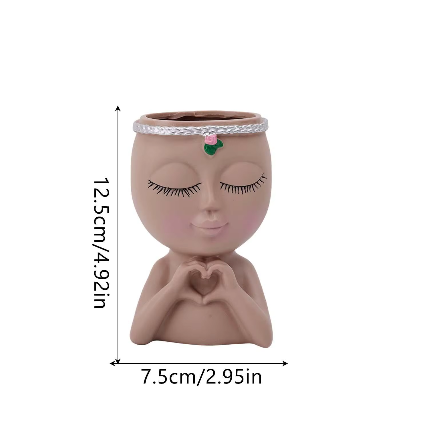 Pot de fleurs pour plantes succulentes, pot de fleurs en forme de visage de femme, style amour, pot 