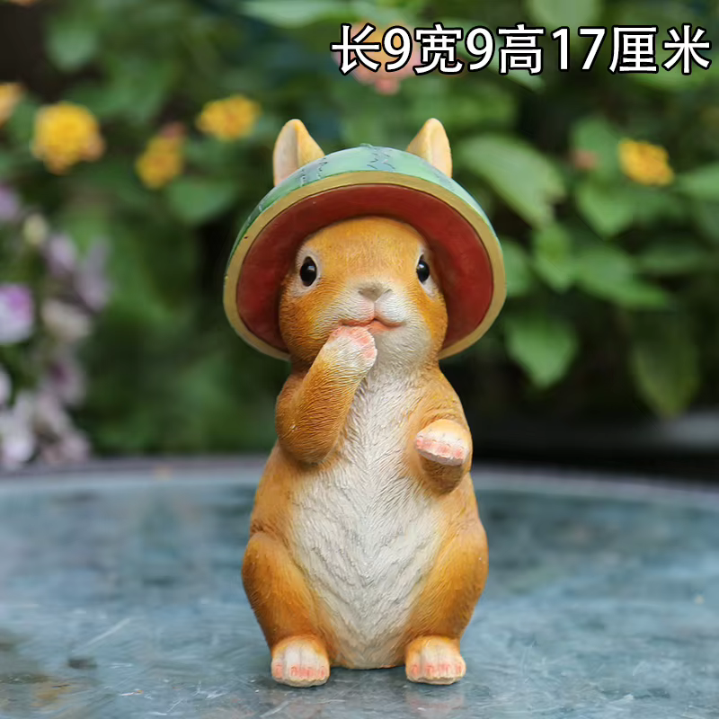 Lapin en résine Animal mignon lapin bureau décoratif accessoires pour la maison animaux miniatures d