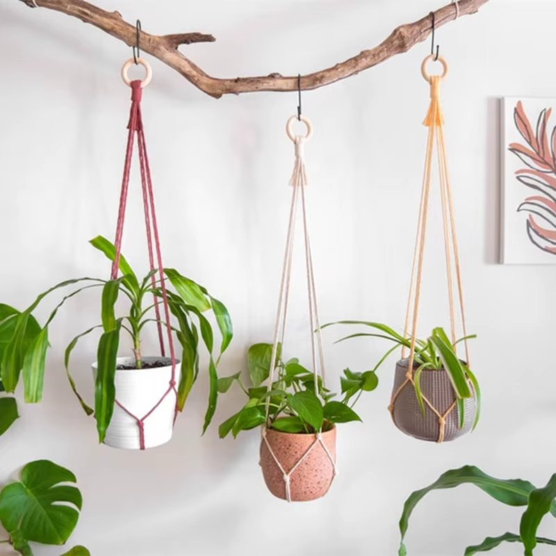 Porte-plante en macramé fait à la main, 100% coton, différents Styles, cintre pour Pot de fleur, pan