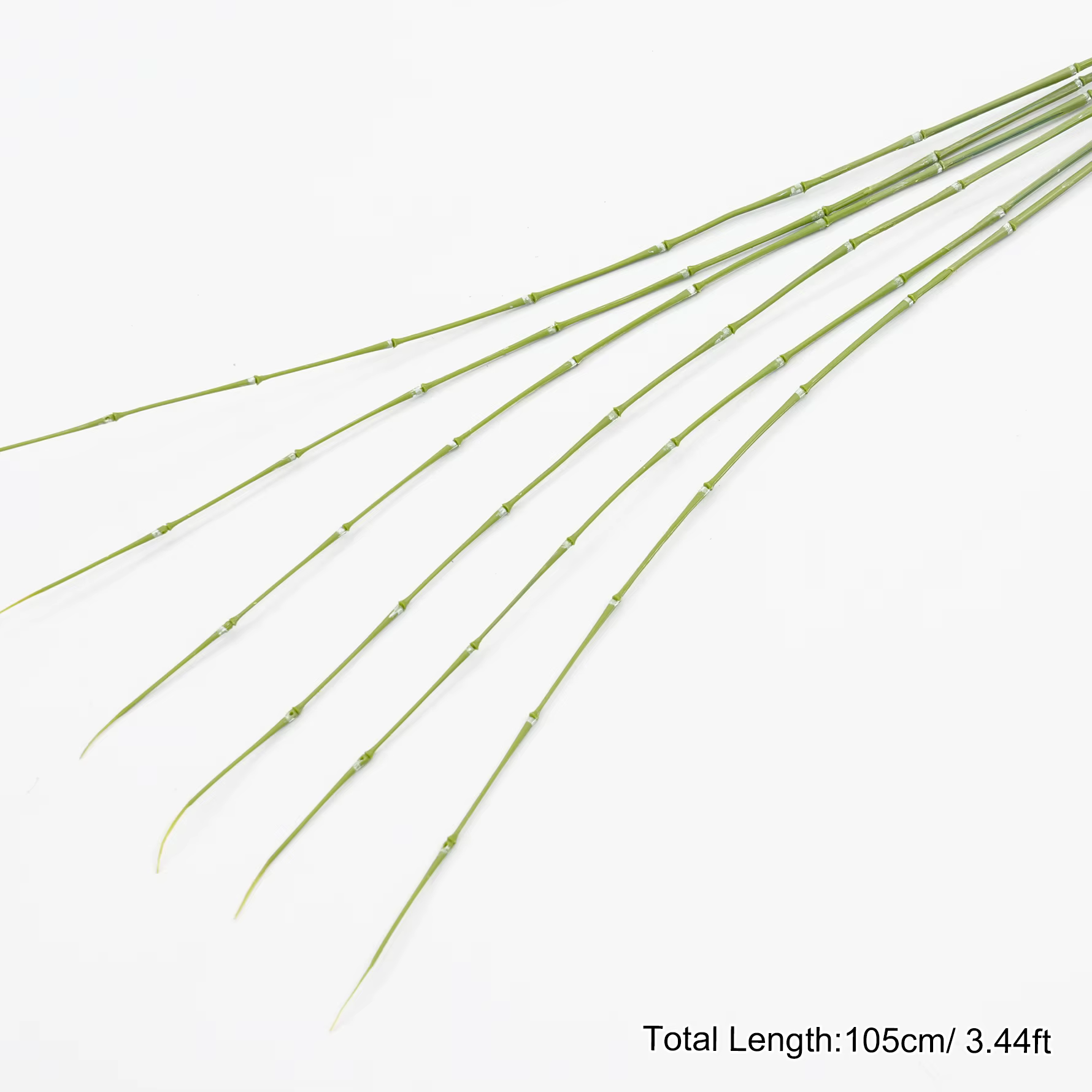 C1998 3.44ft 6 pièces/lot artificiel vert rouge violet mince branche de bambou plante décor à la mai