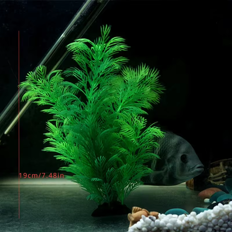 Plantes artificielles de décoration d'aquarium, herbe d'eau sous-marine, plantes aquatiques en plast
