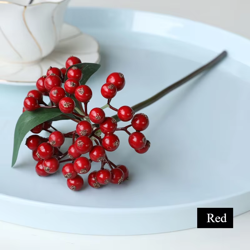Plante artificielle de baies de 30CM, Arrangement floral de maison pastorale américaine, accessoires