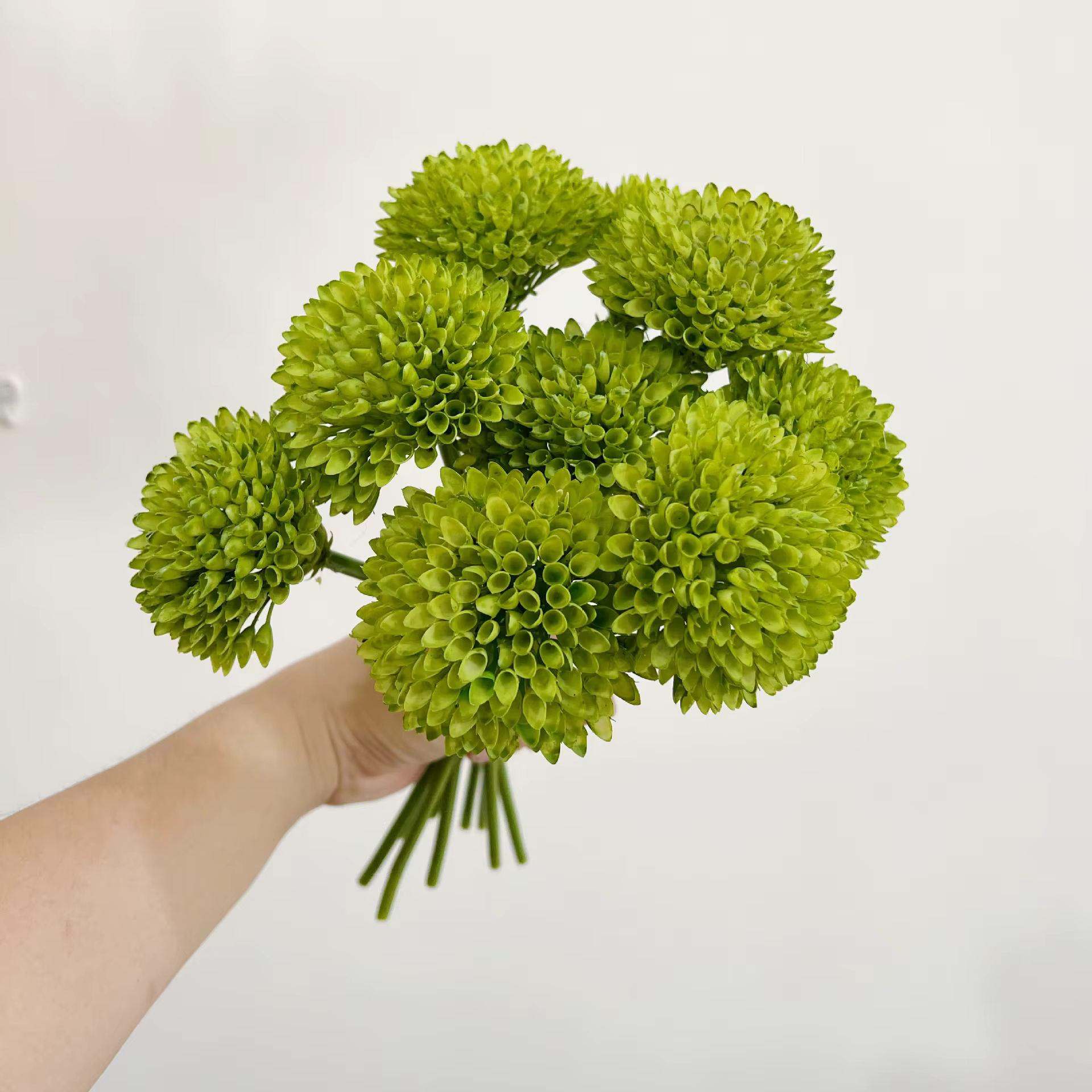Dianthus artificiel vert à tige unique de 12,2 pouces pour la décoration florale de table de mariage