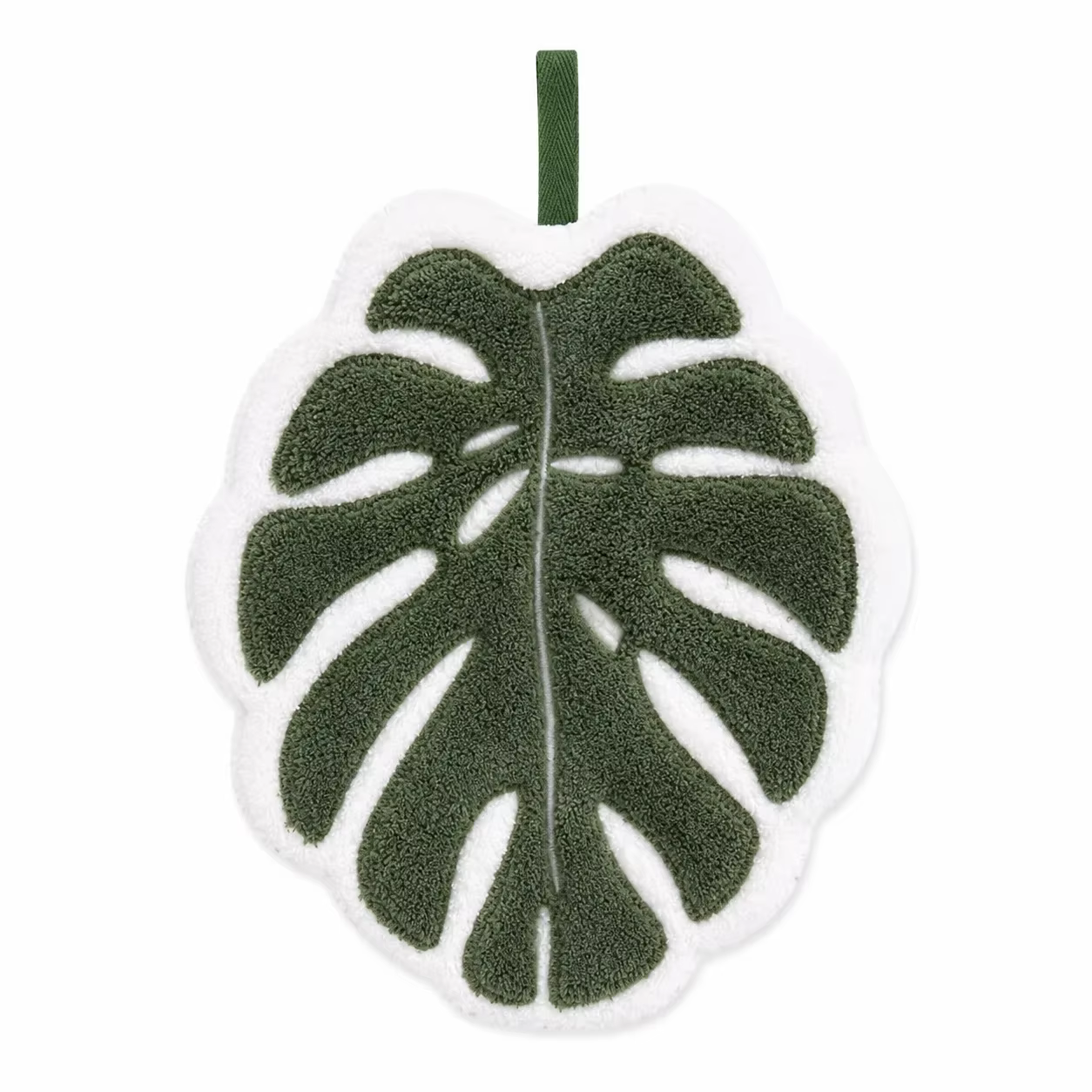 Serviette de toilette suspendue en forme de feuille, douce et absorbante, en polyester, pour salle d