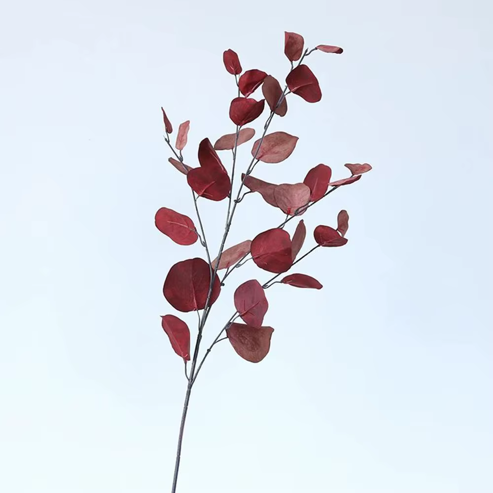 Plantes artificielles Long Pôle Eucalyptus Feuilles Plantes Feuille D'argent Décor Mural Mariage Tir