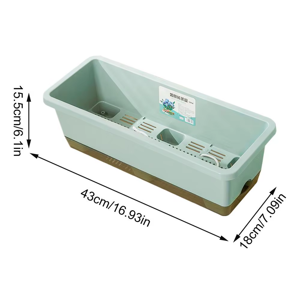 Pot de fleurs auto-arrosant pour légumes, avec base, trou de drainage et corde absorbante, pots rect