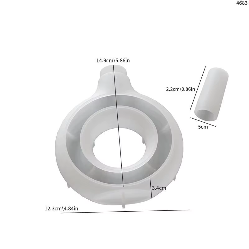Moule en silicone pour vase en forme de donut nordique, pot à fleurs, mini vase pour arrangement flo