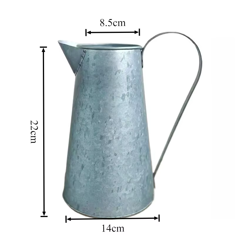 Pots à fleurs de style américain, pots en fer forgé rétro, pots en fer simples à une seule anse, acc