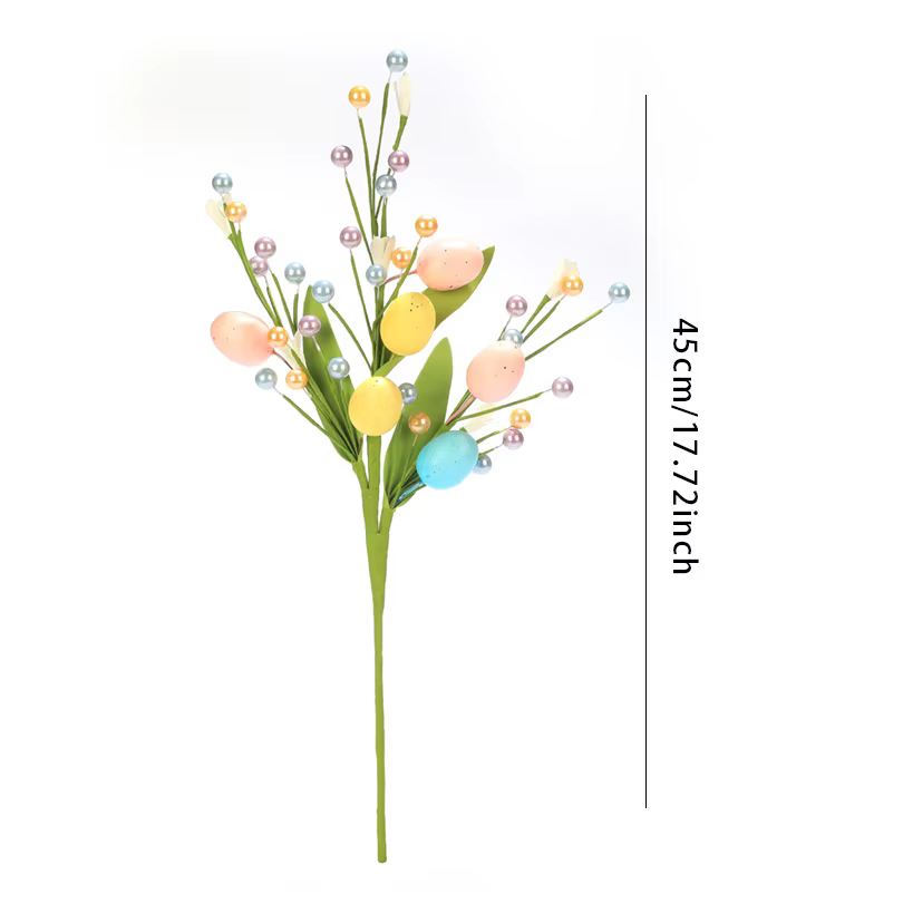 Bouquet de fleurs d'œuf de pâques 2025, fleurs artificielles coupées de baies, fleur de printemps, d