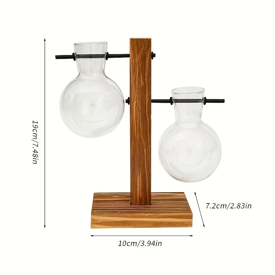 Vase en verre hydroponique, plante de bureau vintage Terrarium planteur ampoule plantation d'eau Vas