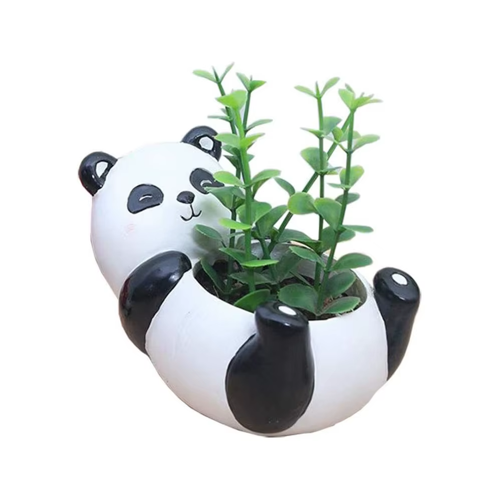 Pot de plantes panda mignon, jardinière succulente pour animaux, cactus de rebord de fenêtre, décora