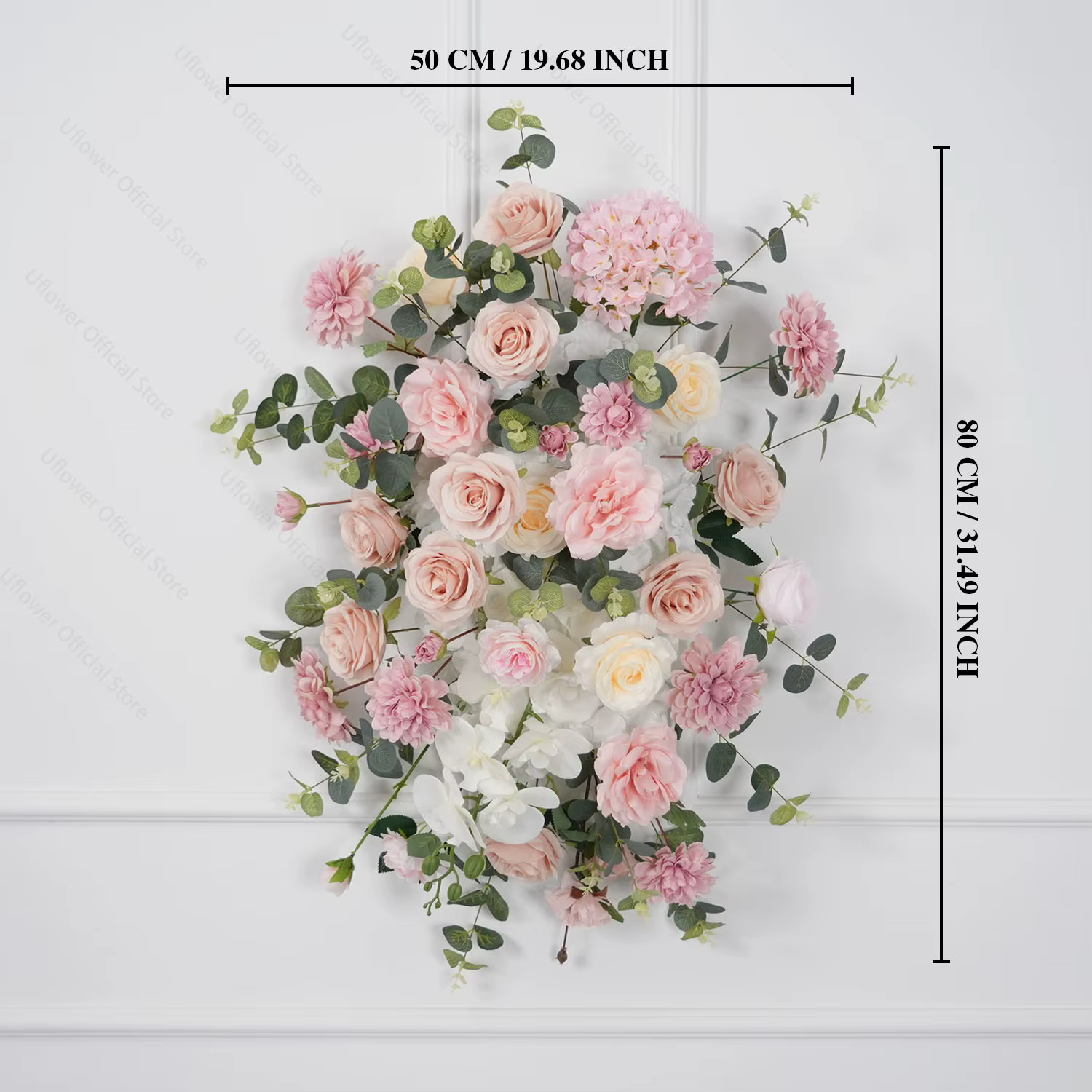 Uflower – fleurs artificielles roses, décor de mariage, arrière-plan de bienvenue, Art Floral suspen