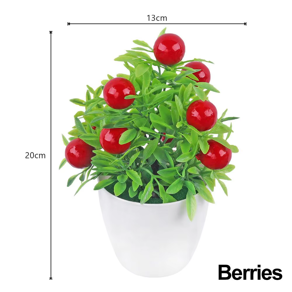 Fausse verdure pour décoration de maison, plantes artificielles, bonsaï, baies d'orange, arbre fruit
