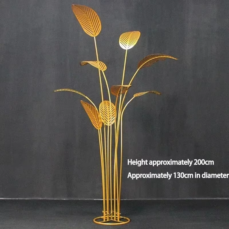 Nouvelle grande décoration d'arbre à bananier en métal à 12 têtes, parfaite pour les fêtes de mariag