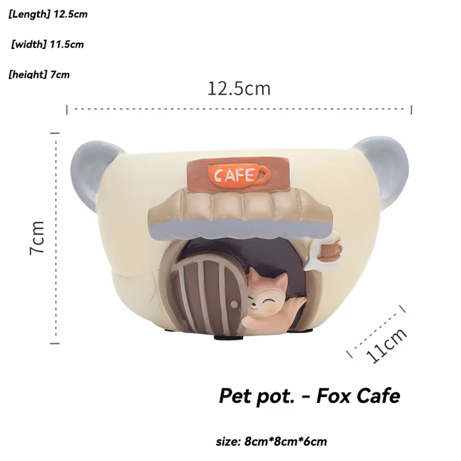 1 pièce Pot de fleurs en résine motif animal de dessin animé pour plantes succulentes, décoration de