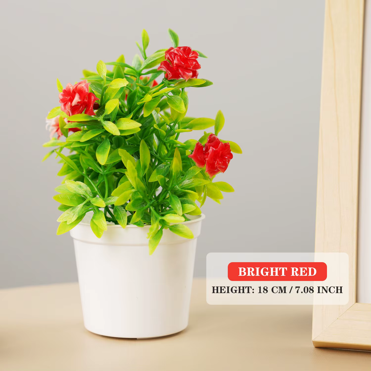 Fausses Fleurs Artificielles pour Décoration de Bureau, Bonsaï, Ornement en Pot pour Table, Jardin