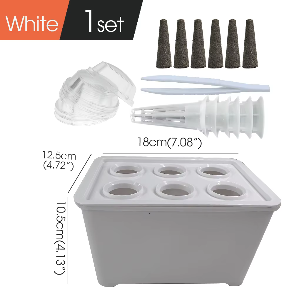 Pots de jardinage 7 "x 4.7" x 4.1 ", Kit de culture hydroponique d'intérieur, système hydroponique u