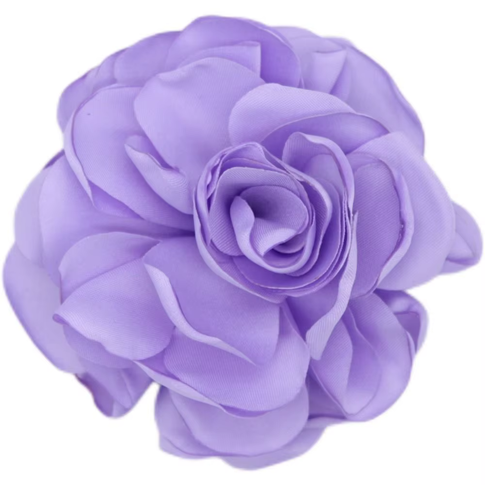 Grande broche fleur de rose en tissu, épinglettes d'art faites à la main, corsage imbibé de robe, bi
