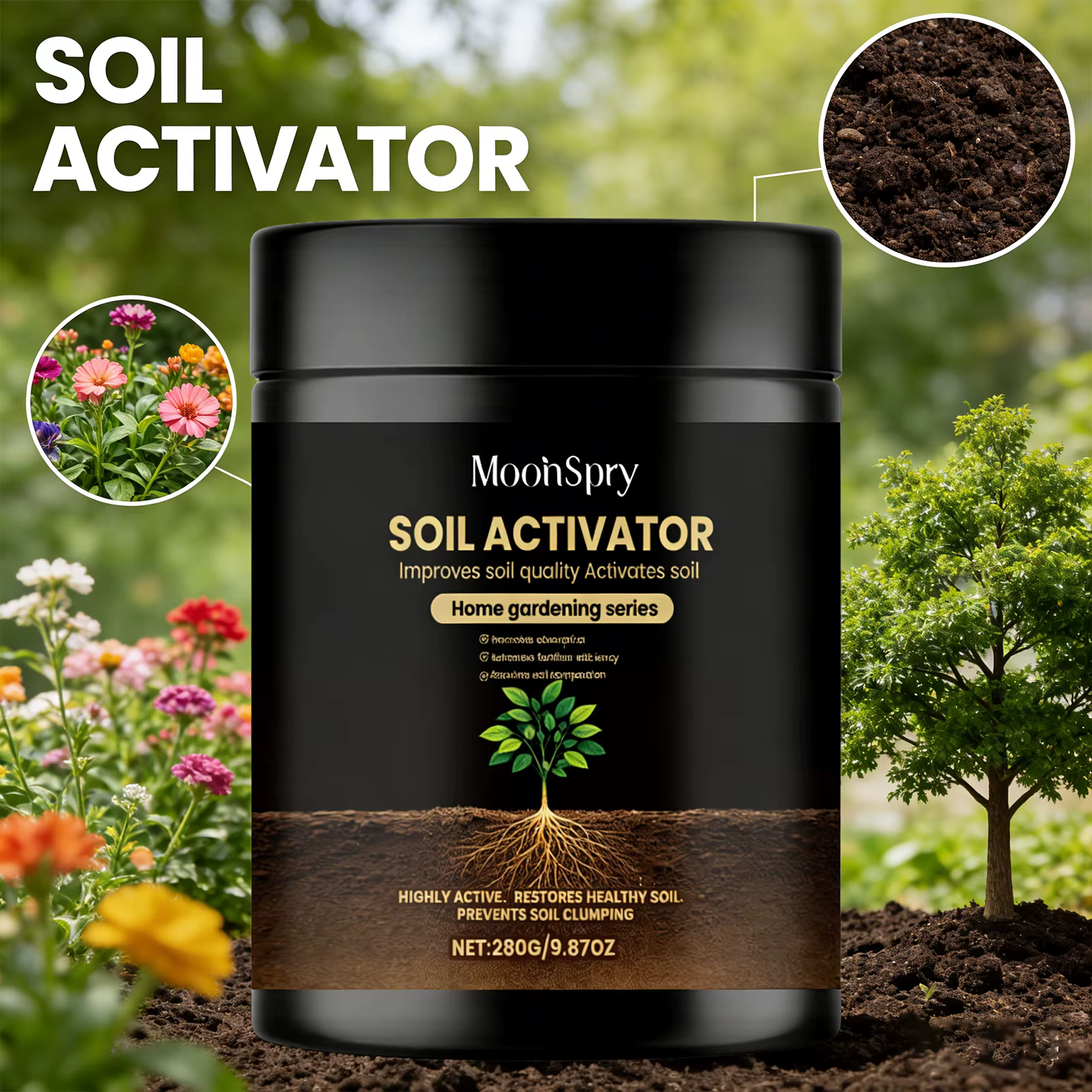 Activateur de sol pour plantes, améliore les nutriments du substrat, améliore la qualité du sol, fac