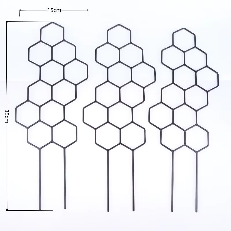 Lot de 3 Supports de Plantes d'Intérieur et d'Extérieur, Treillis de Croissance, Conception pour Faç