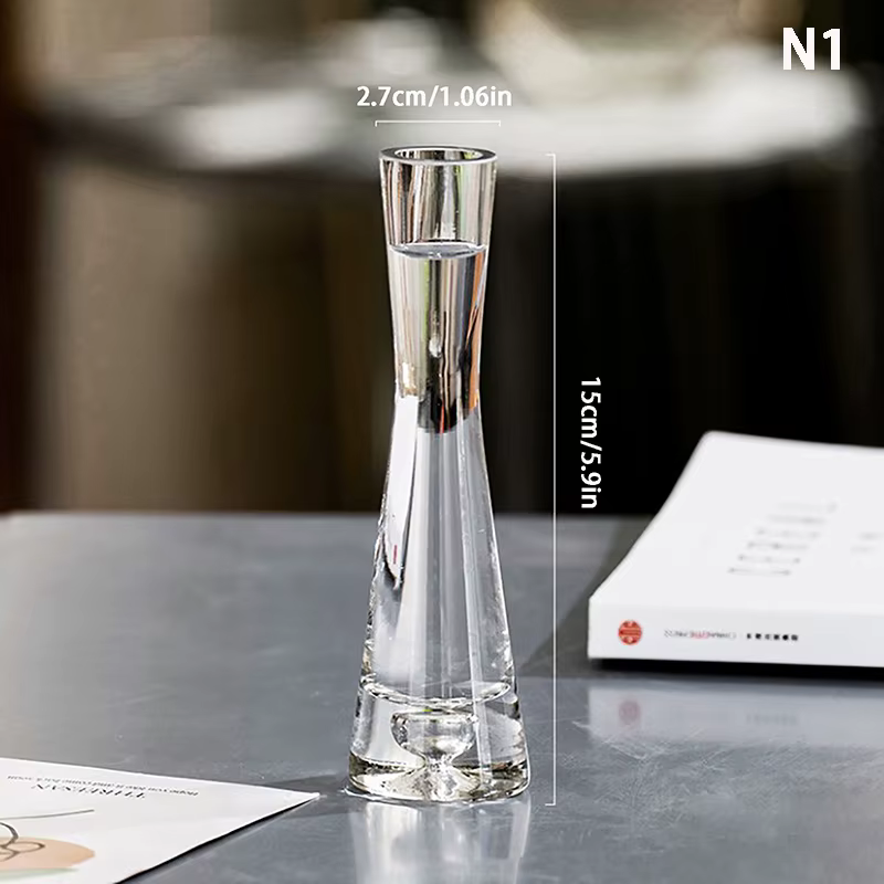 Vase à fleurs en verre transparent, petit vase, plante hydroponique, terrarium de fleurs, chambre de