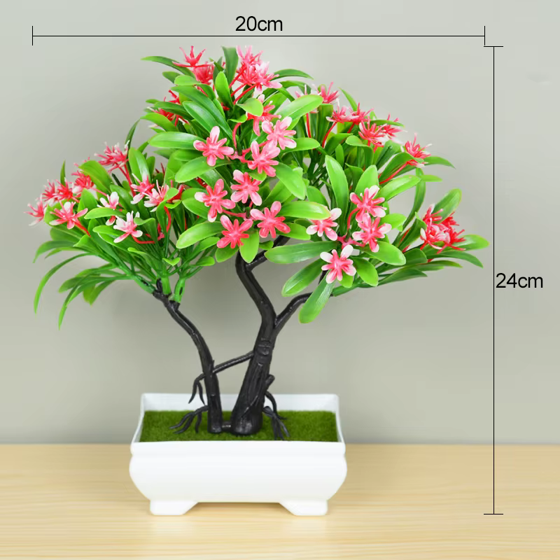 Plantes artificielles en Pot bonsaï vert petit arbre herbe plantes Pot ornement fausses fleurs pour 
