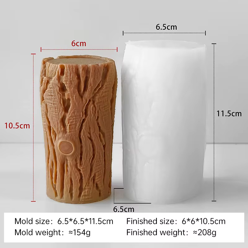 Moule en Silicone pour bougie aromatique, souche d'arbre, accessoires de bricolage pour photographie
