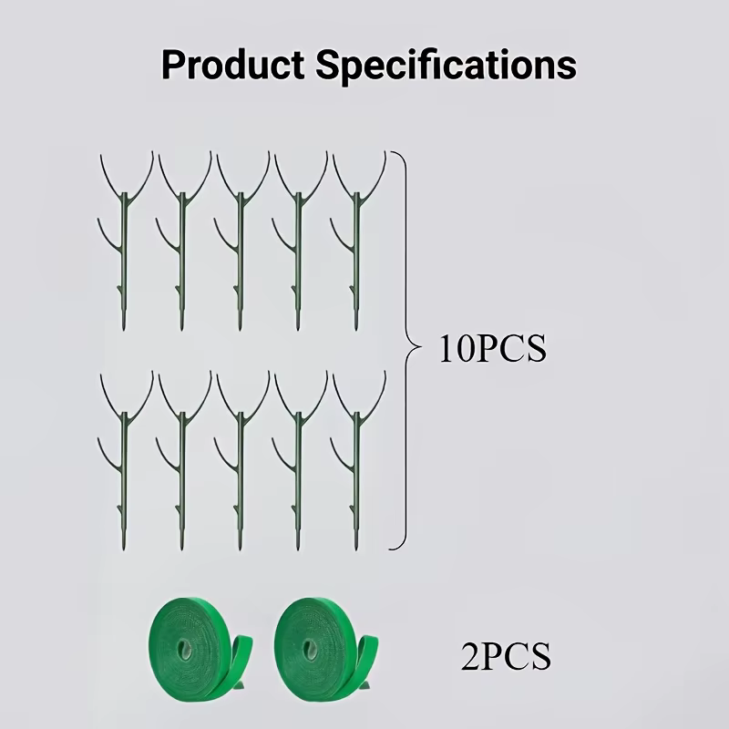 Comprend 10 poteaux en mousse de Monstera et 2 rouleaux, pour petites plantes d'intérieur en pot, Po