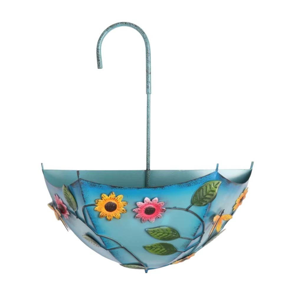 Pot de fleurs mural amusant en forme de parapluie, panier à fleurs décoratif pour plantes succulente