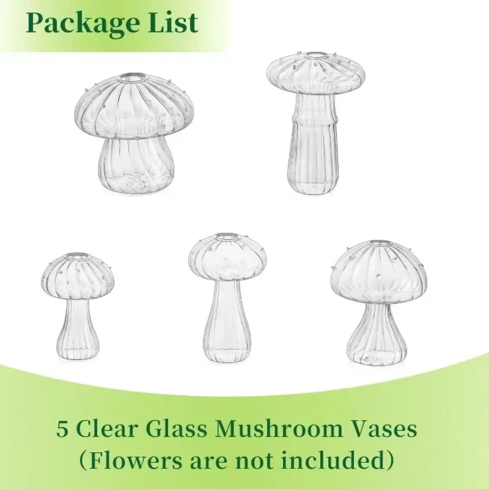 Vase à champignons Glasseam, jolis Vases colorés en verre, Station de Propagation de plantes, pot po