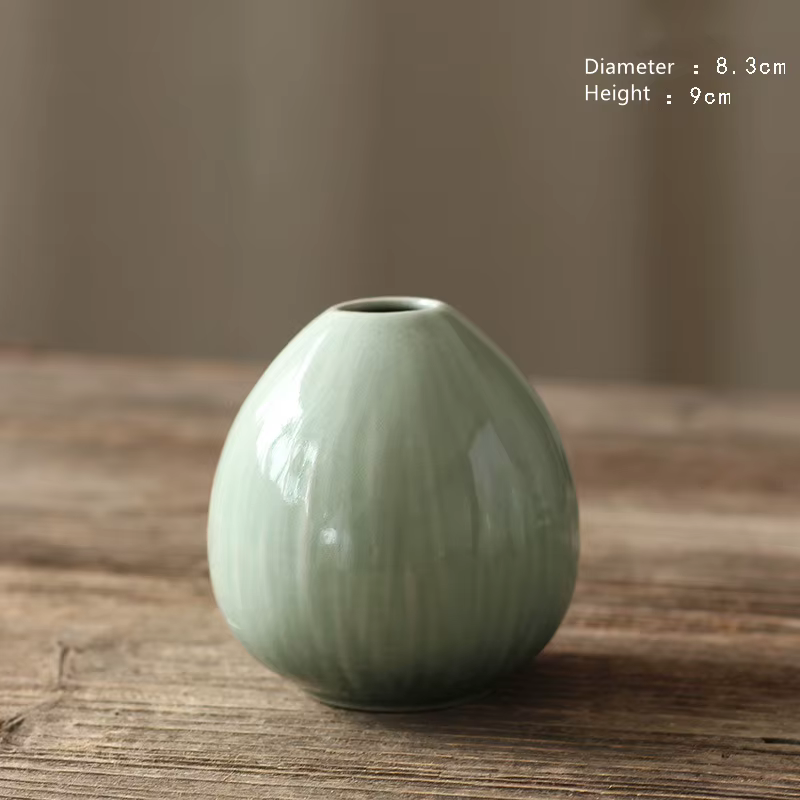 Petits Vases muraux décoratifs en céramique, vert, hydroponique, moderne, blanc, noir, Pot de décora