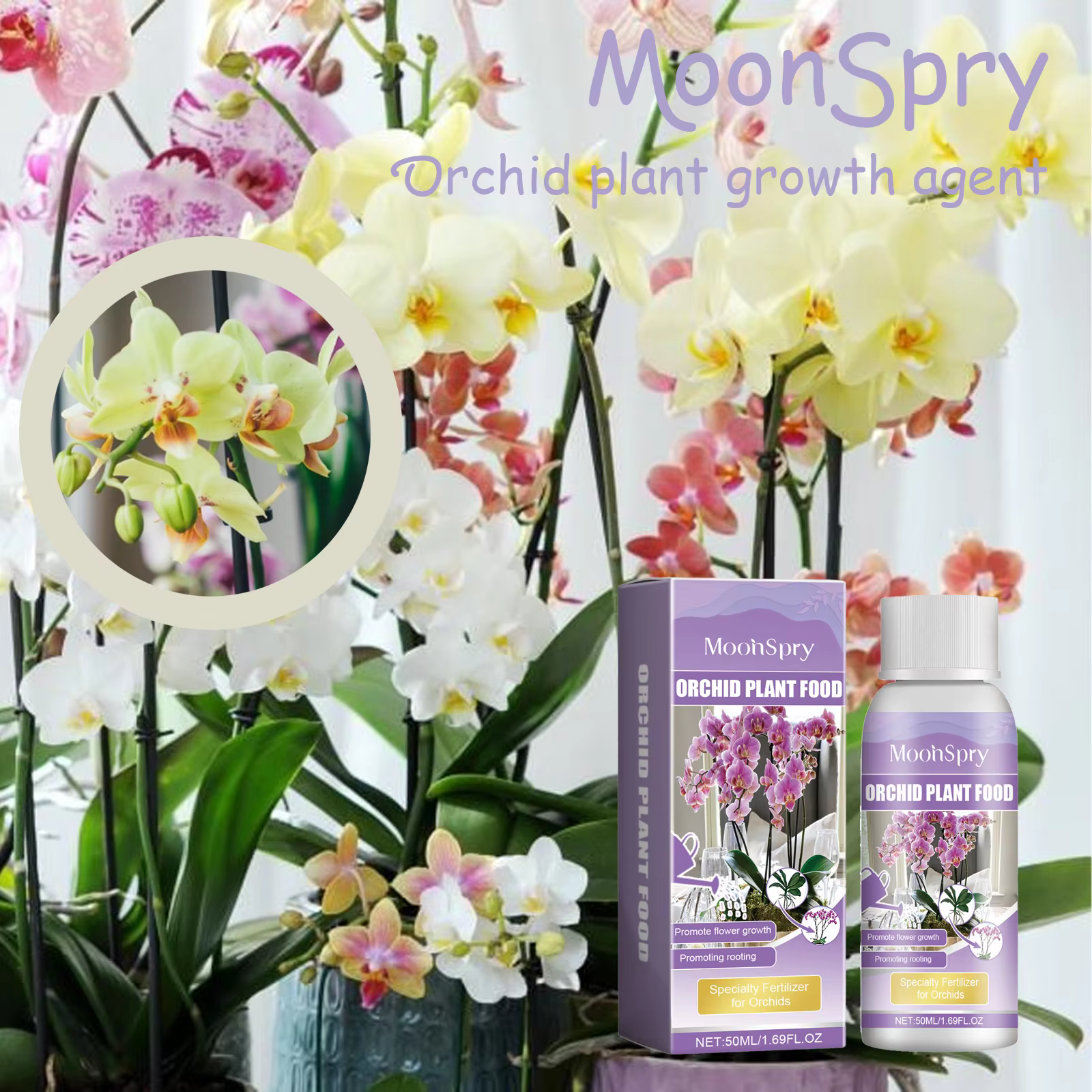 Engrais liquide spécial pour fleurs d'orchidées, 50ml, hydroponique, pour plantes de jardin, supplém