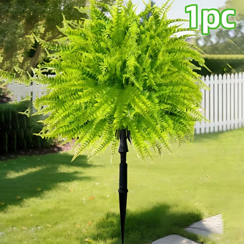 2 pièces - Plante artificielle de 44 cm, fougère de Boston réaliste, idéale pour la décoration intér