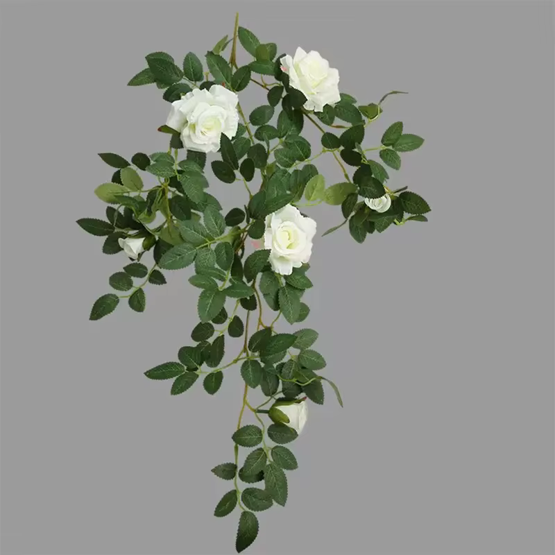 Plante verte artificielle de vigne de roses en rotin, 66cm, décoration de jardin pour la maison, acc
