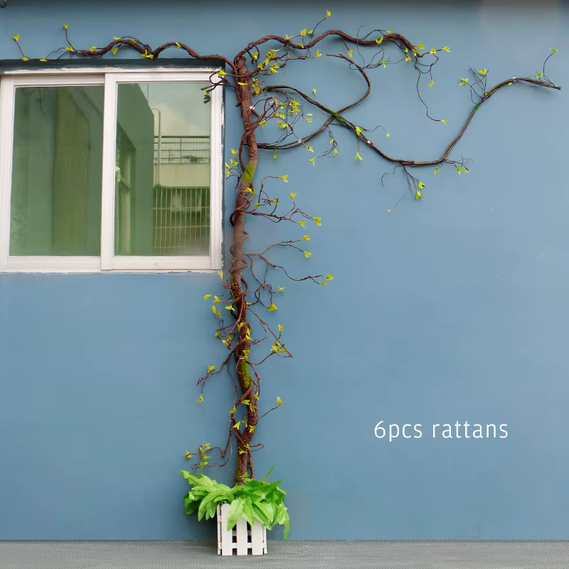 Fleur Artificielle DIY Arbre Vigne Bougainvillier Mur Floral, Balcon Extérieur Jardin Plante Mur, Fê