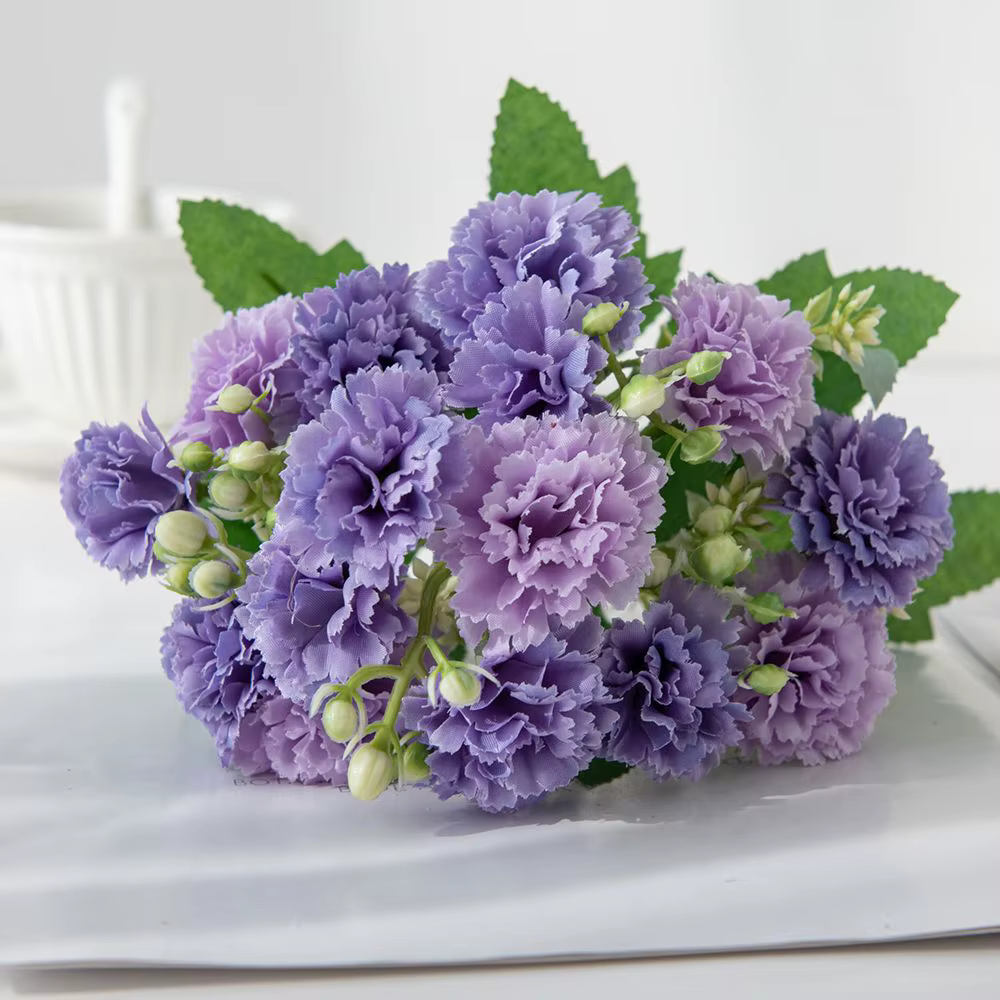 Fleurs artificielles en soie, carnations pour extérieur, jardin, fêtes, mariages, bouquets, vase, ta