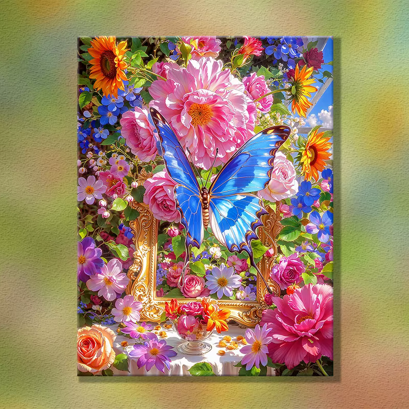 Peinture par numéros de paysage floral fantastique pour adultes, kits DIY, peint à la main sur toile