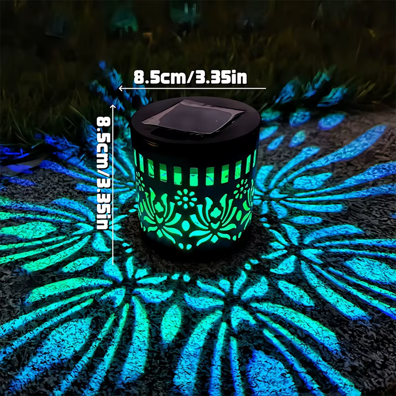 Lampe solaire murale à motif floral, 1 pièce, marche/arrêt automatique, étanche, pour l'extérieur, p