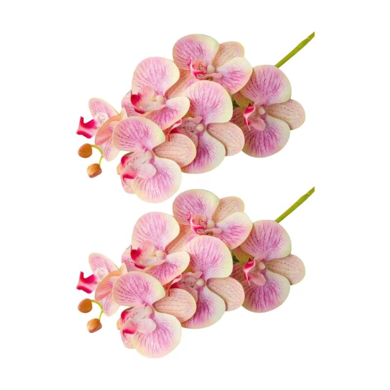 E8BD – lot 2 fleurs d'orchidées papillon, pour couronnes Bouquets faits à main, arrangements floraux
