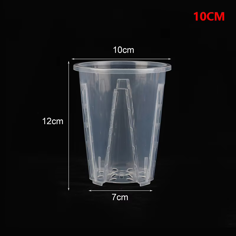 Pot de plante en plastique transparent, porte-fleur cylindrique, plan végétal durable, anti-déformat